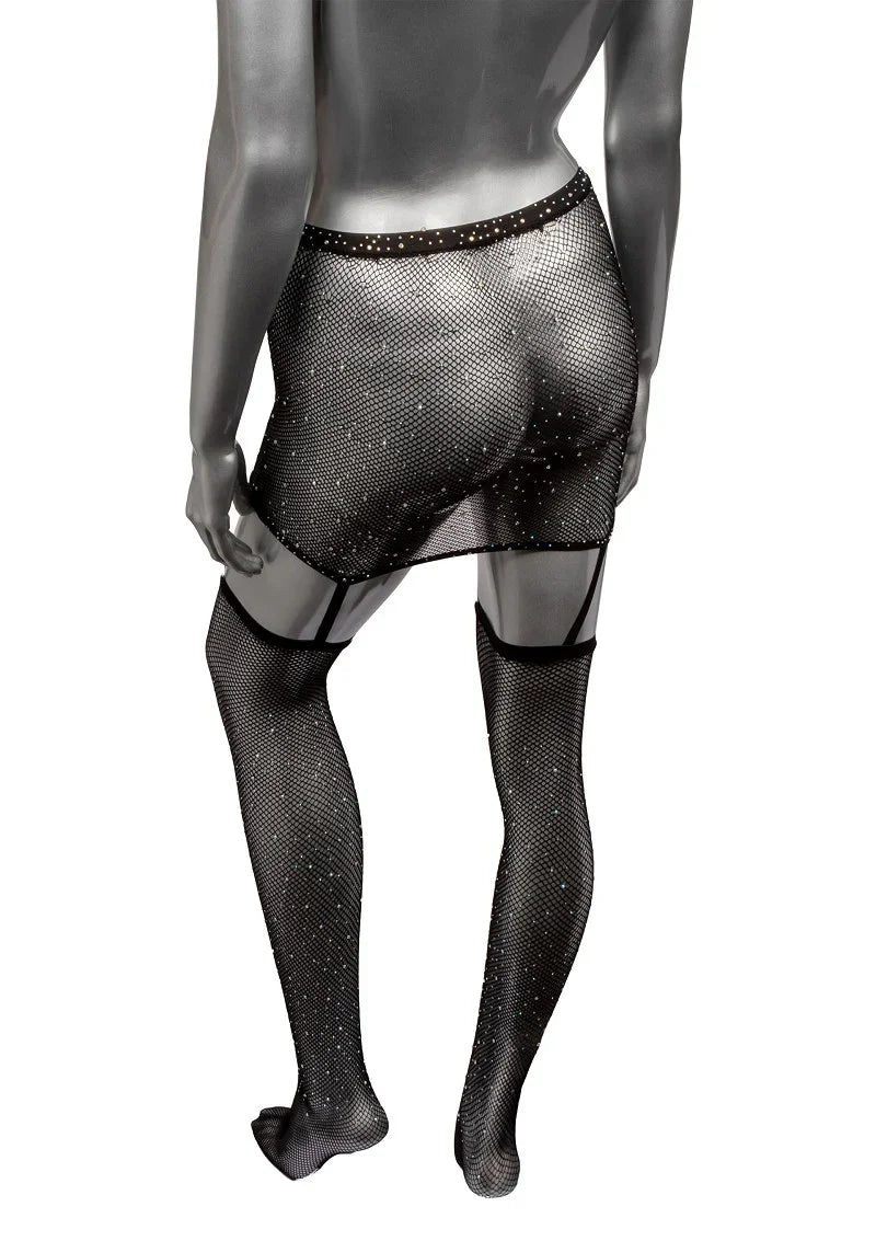 Radiance Plus Size One Piece Kousenbandrok met dijhoge kousen by CalExotics - Happytoys Sexshop: Toys for Feeling Happy & Easy π - Discreet geleverd