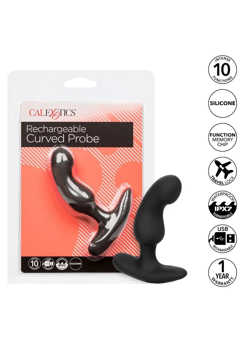 Rechargeable Curved Probe by CalExotics - Happytoys Sexshop: Toys for Feeling Happy & Easy π - Discreet geleverd