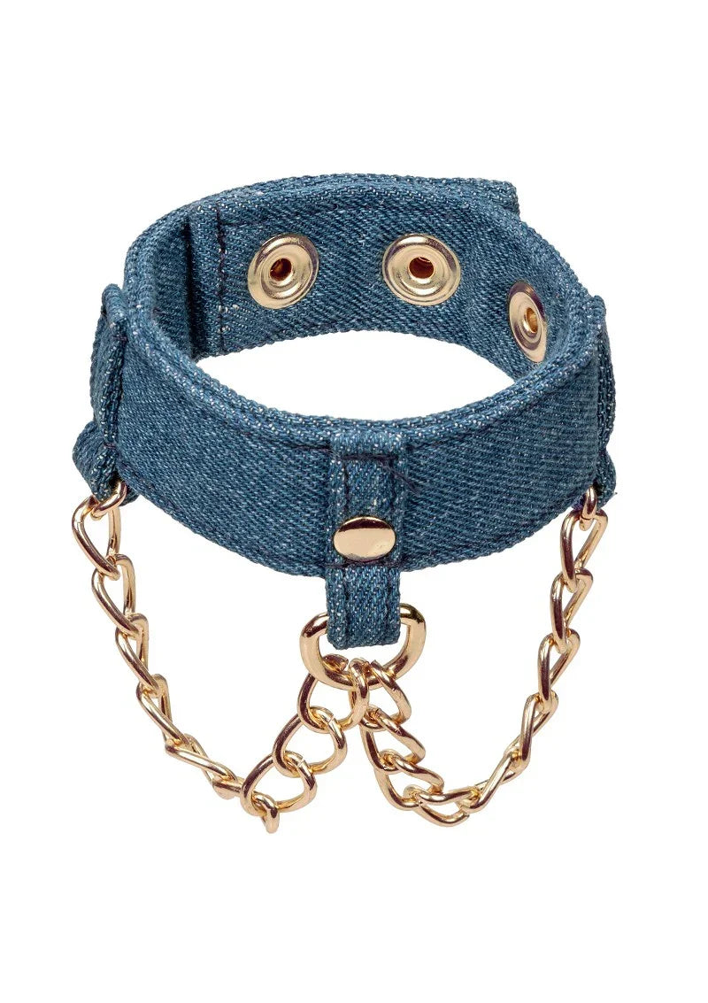 Ride 'em Premium Denim Collection Wrist Cuffs by CalExotics - Happytoys Sexshop: Toys for Feeling Happy & Easy 😊 - Discreet geleverd