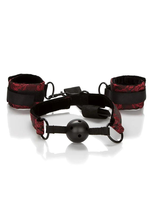 CalExotics Scandal Breathable Ball Gag Met Handboeien - Happytoys Sexshop: Toys for Feeling Happy & Easy π - Discreet geleverd