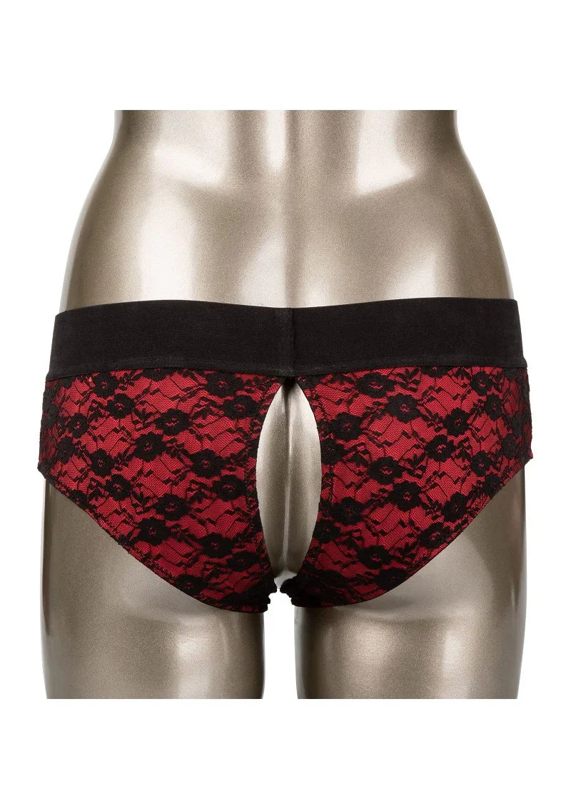 ♀ CalExotics Scandal Crotchless Pegging Panty Set L/XL - Happytoys Sexshop: Toys for Feeling Happy & Easy 😊 - Discreet geleverd