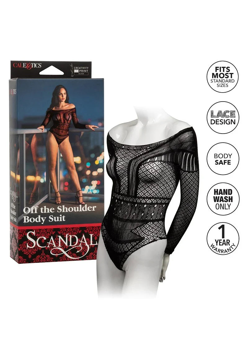 β CalExotics Scandal Off the Shoulder Body Suit - Happytoys Sexshop: Toys for Feeling Happy & Easy π - Discreet geleverd