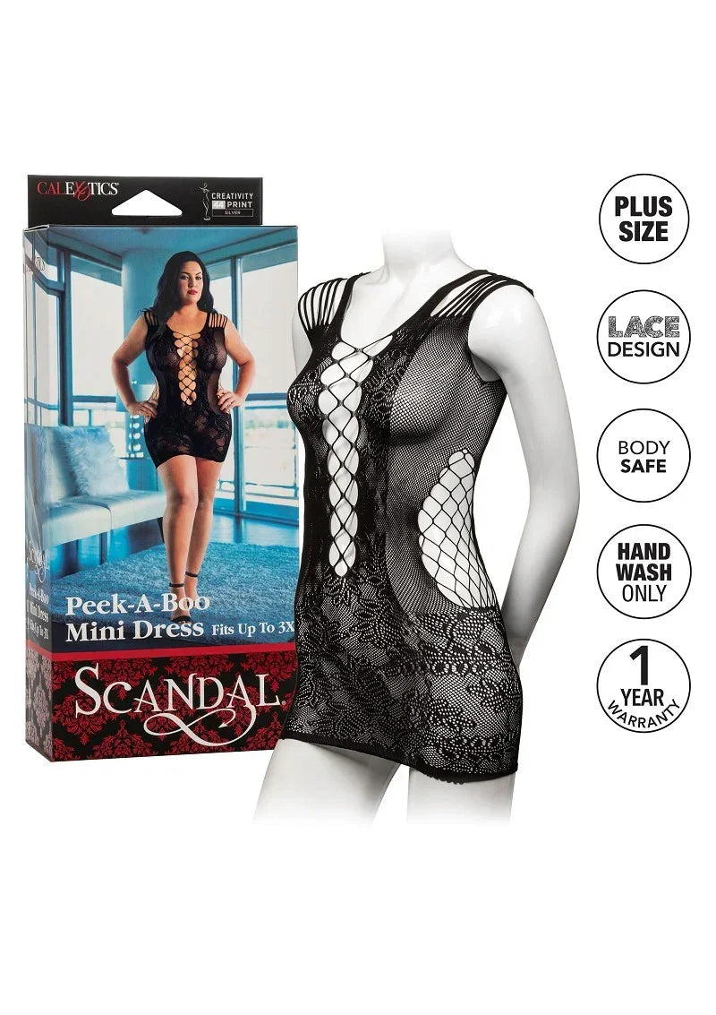 CalExoticsScandalPlusSizePeek-A-BooMiniDress5 @ Happytoys Sexshop: online sex shop for Feeling Happy & Easy π the erotic store owned by a woman