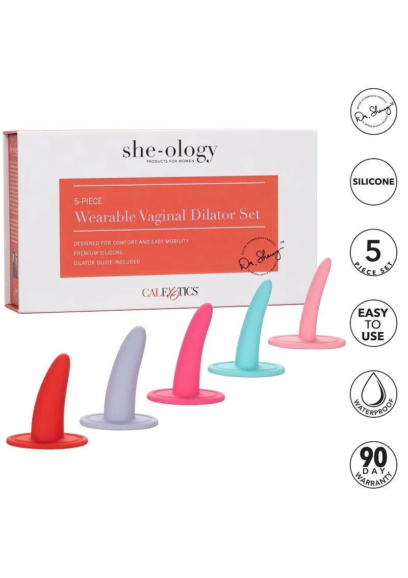 She-ology 5-piece Wearable Vaginal Dilator Set by CalExotics - Happytoys Sexshop: Toys for Feeling Happy & Easy 😊 - Discreet geleverd