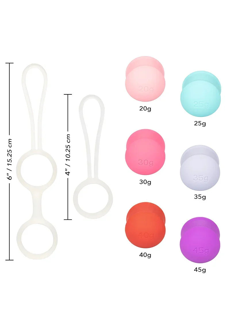 CalExotics She-ology Interchangeable Weighted Kegel Set - Happytoys Sexshop: Toys for Feeling Happy & Easy 😊 - Discreet geleverd