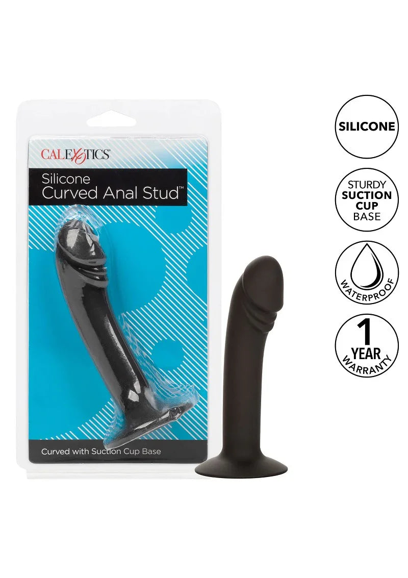 ♂ ♀ CalExotics Silicone Curved Anal Stud - Happytoys Sexshop: Toys for Feeling Happy & Easy 😊 - Discreet geleverd