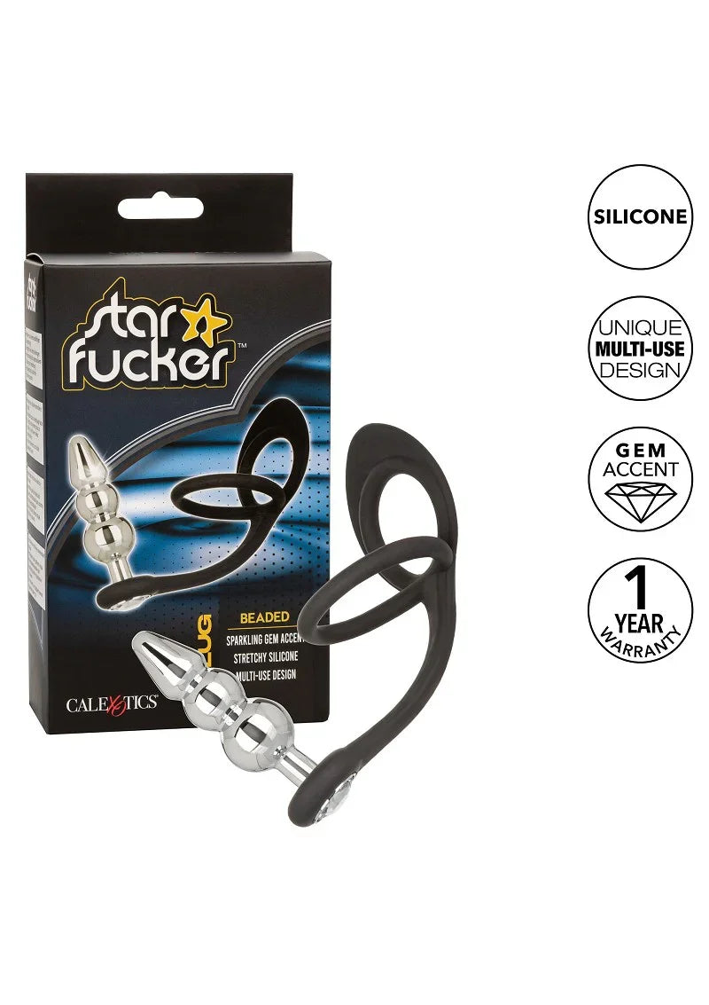Star Fucker Beaded Plug by CalExotics - Happytoys Sexshop: Toys for Feeling Happy & Easy 😊 - Discreet geleverd