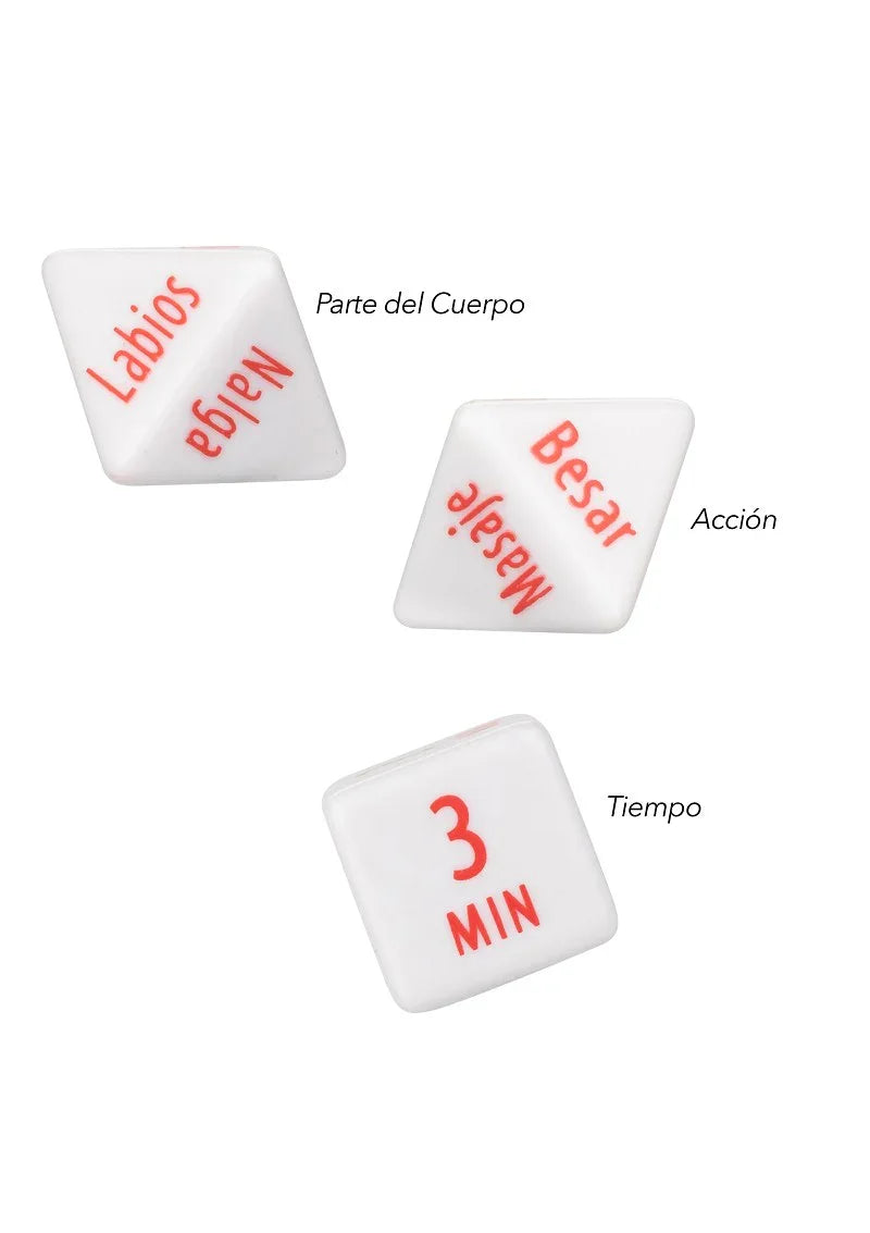 ♂ ♀ CalExotics Tempt & Tease Dados dice (ESP) - Happytoys Sexshop: Toys for Feeling Happy & Easy 😊 - Discreet geleverd