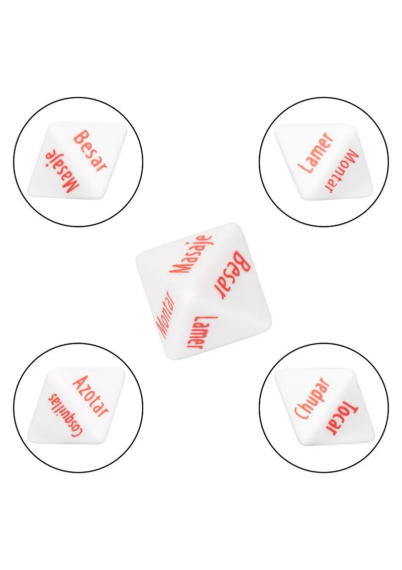 ♂ ♀ CalExotics Tempt & Tease Dados dice (ESP) - Happytoys Sexshop: Toys for Feeling Happy & Easy 😊 - Discreet geleverd