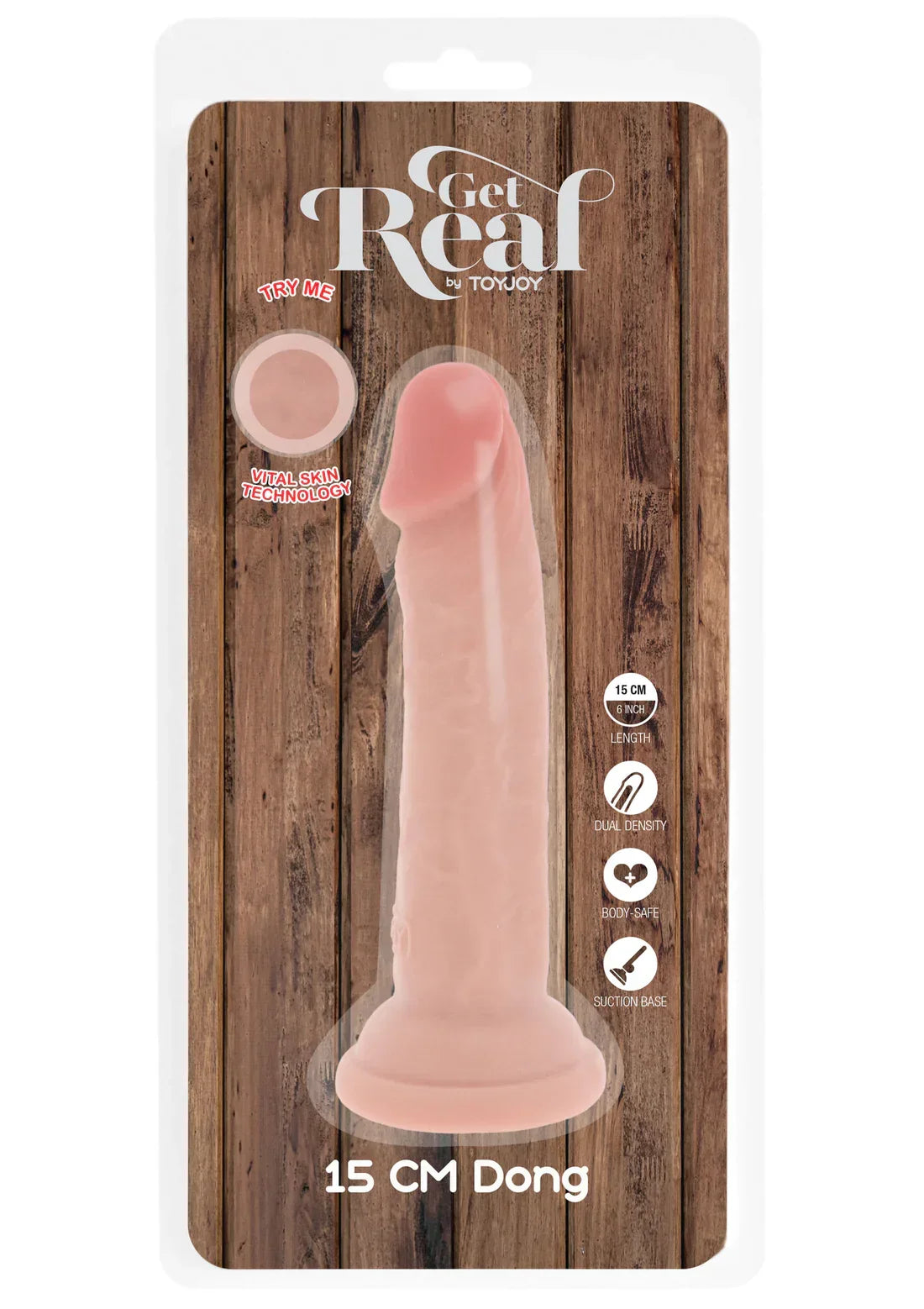 Deluxe Dual Density Dong TPE 15 cm by ToyJoy - Happytoys Sexshop: Toys for Feeling Happy & Easy ๐ - Discreet geleverd