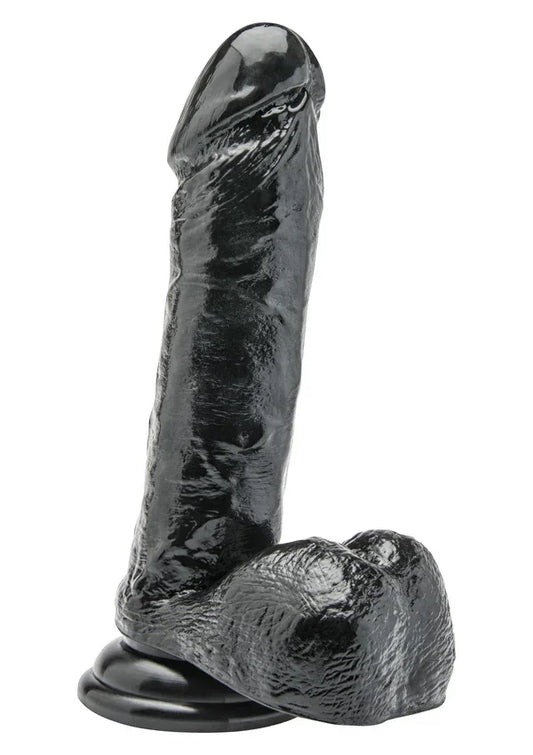 Dildo PVC 18 cm Black by ToyJoy - Happytoys Sexshop: Toys for Feeling Happy & Easy 😊 - Discreet geleverd