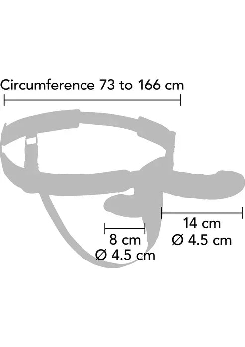 Double Vibrating Pleasure Penis Strapon 14 cm by Hidden Desire