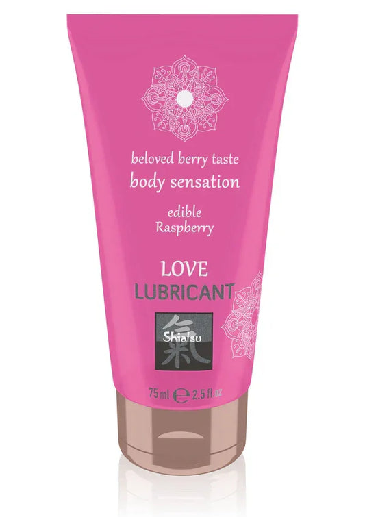 Edible Love Lubricant 75 ml Raspberry by Shiatsu Hot - Happytoys Sexshop: Toys for Feeling Happy & Easy 😊 - Discreet geleverd