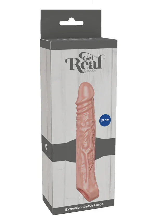 Extension Sleeve TPE Large 19 cm Skin by YoyJoy - Happytoys Sexshop: Toys for Feeling Happy & Easy 😊 - Discreet geleverd