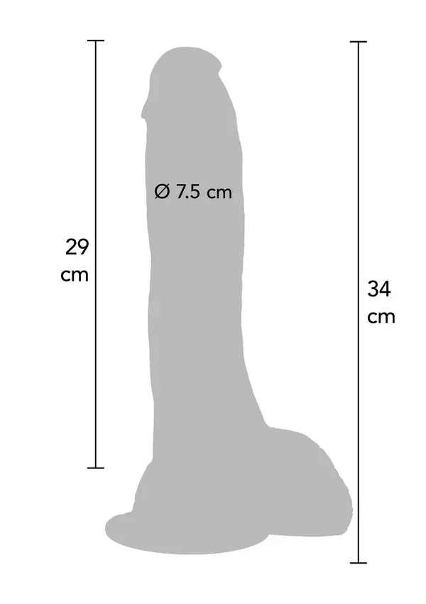 Extreme XXXL Dildo PVC 34 cm by ToyJoy - Happytoys Sexshop: Toys for Feeling Happy & Easy 😊 - Discreet geleverd