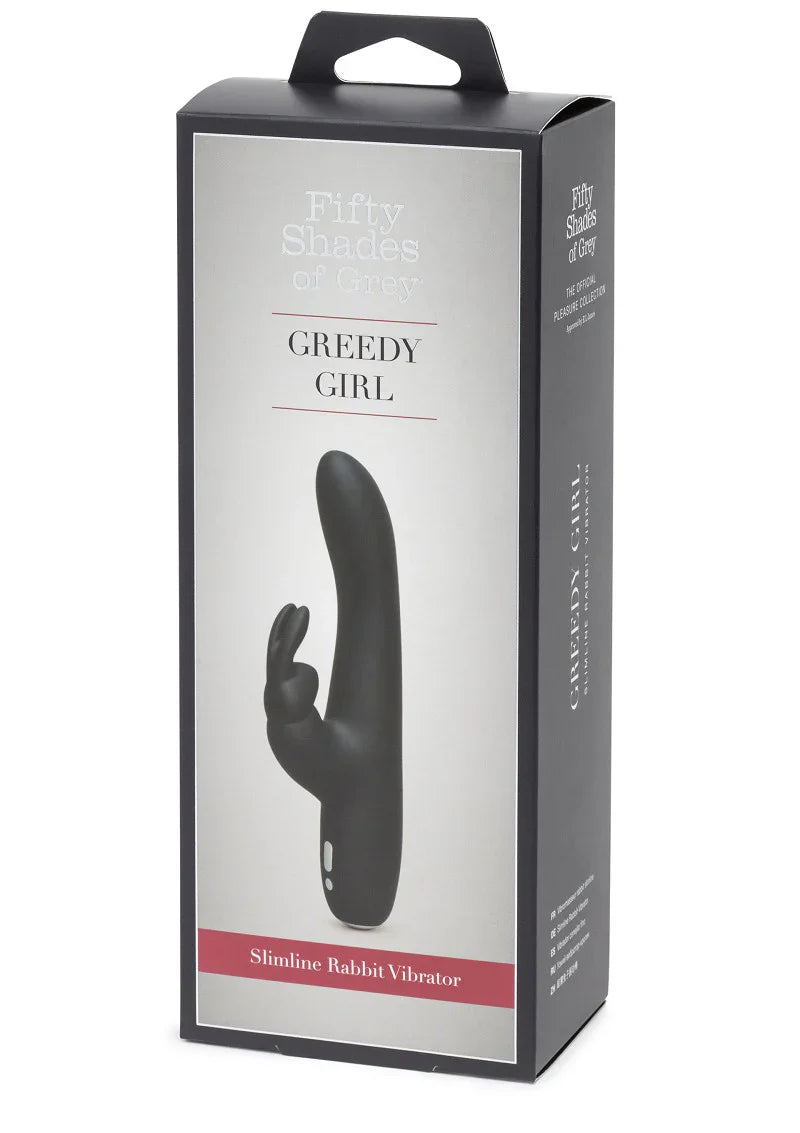 Greedy Girl Rechargeable Slimline Rabbit Vibrator Fifty Shades of Grey - Happytoys Sexshop: Toys for Feeling Happy & Easy π - Discreet geleverd