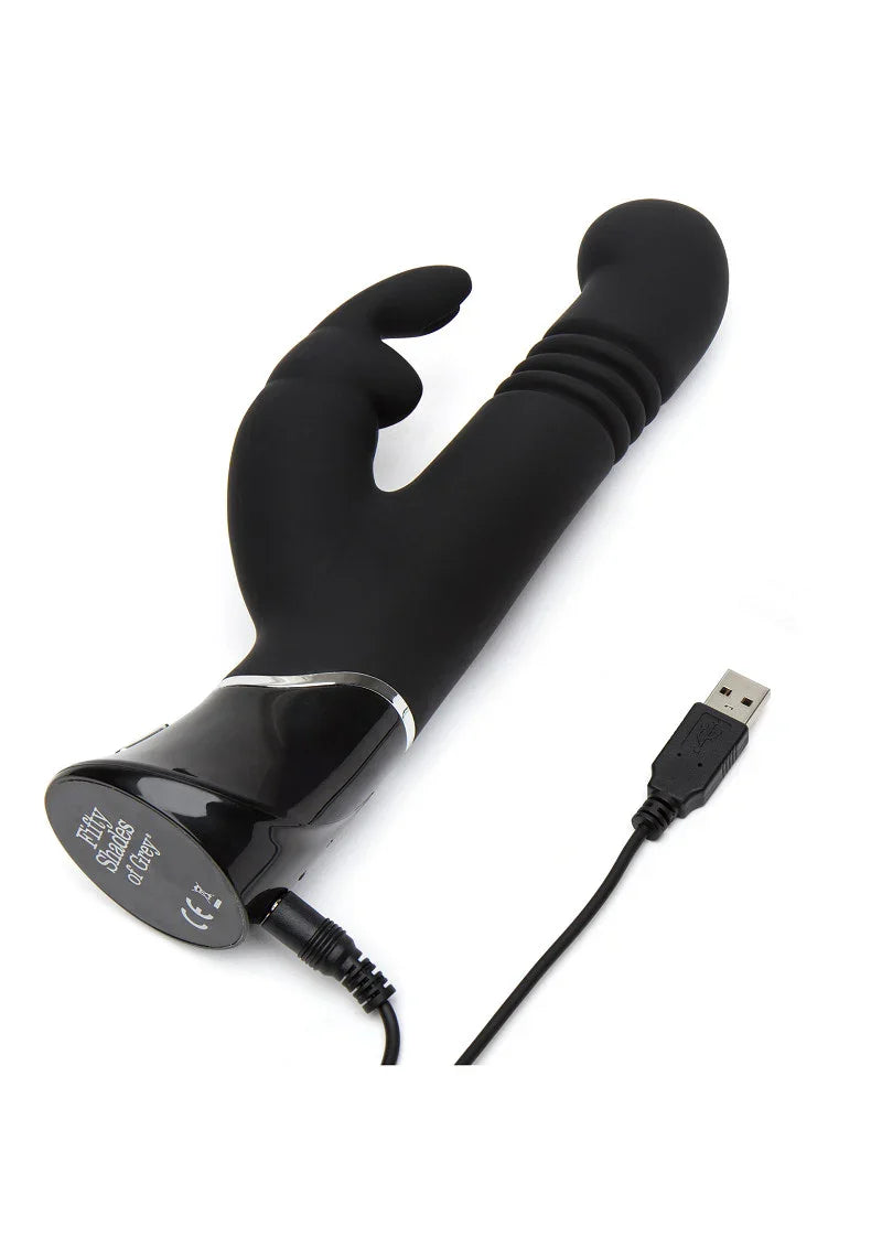 Greedy Girl Rechargeable Thrusting G-Spot Rabbit Vibrator by Fifty Shades of Grey - Happytoys Sexshop: Toys for Feeling Happy & Easy π - Discreet geleverd