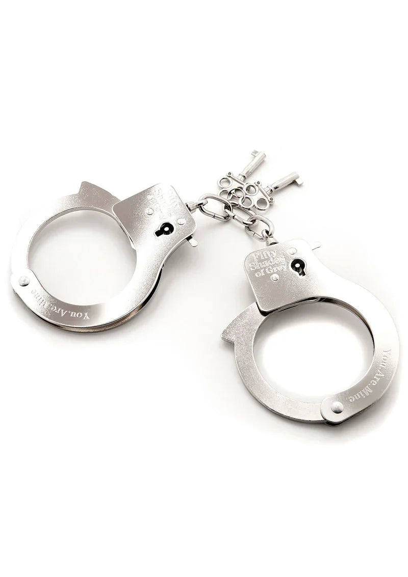 You Are Mine Metal Handcuffs Fifty Shades of Grey - Happytoys Sexshop: Toys for Feeling Happy & Easy π - Discreet geleverd