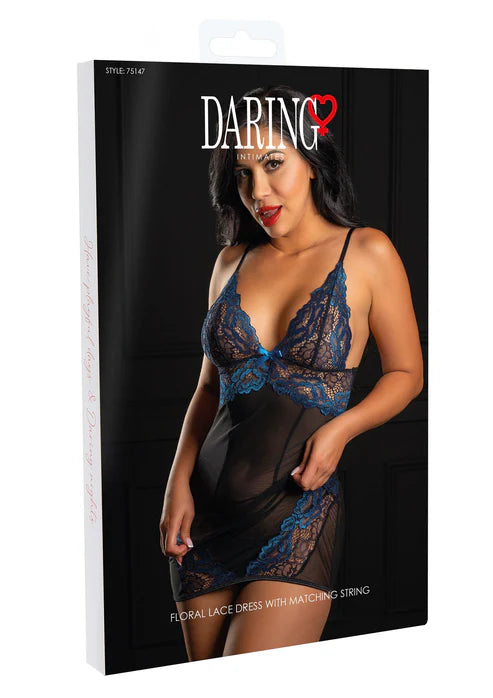 Floral lace dress with string by Daring Intimates