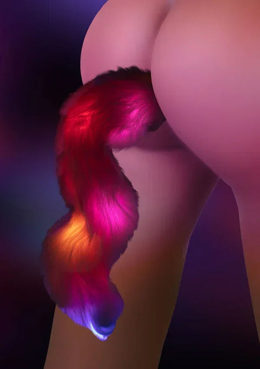 GlowIntheDarkUnicornTail_ButtplugLEDbyTaboom1 @ Happytoys Sexshop: online sex shop for Feeling Happy & Easy 😊 the erotic store owned by a woman
