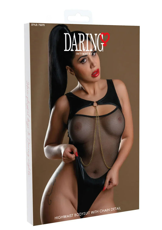 Bestel: Highwaist Bodysuit With Chain by Daring Intimates - bij Happytoys: de erotische sex webshop | liever Happy dan Easy ⭐⭐⭐⭐⭐