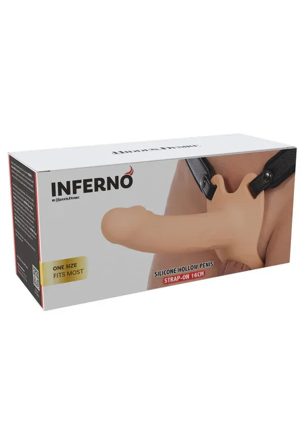 Hollow Penis Strapon 16cm Black by Hidden Desire - Happytoys Sexshop: Toys for Feeling Happy & Easy 😊 - Discreet geleverd