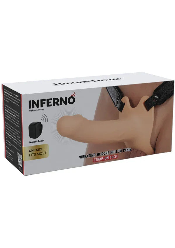 Hollow Penis Strapon Vibrating 16cm Black by Hidden Desire - Happytoys Sexshop: Toys for Feeling Happy & Easy 😊 - Discreet geleverd