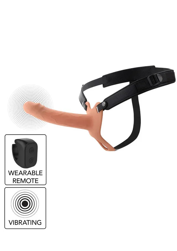 Hollow Penis Strapon Vibrating 18cm Black by Hidden Desire - Happytoys Sexshop: Toys for Feeling Happy & Easy π - Discreet geleverd