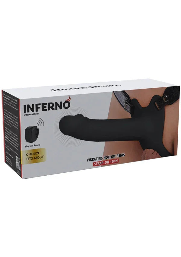 Hollow Penis Strapon Vibrating 18cm Black by Hidden Desire - Happytoys Sexshop: Toys for Feeling Happy & Easy π - Discreet geleverd