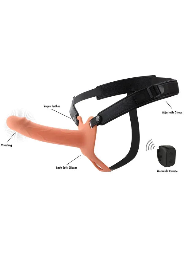 Hollow Penis Strapon Vibrating 18cm Black by Hidden Desire - Happytoys Sexshop: Toys for Feeling Happy & Easy π - Discreet geleverd