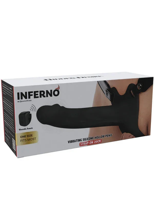 Hollow Penis Strapon Vibrating 20cm Black by Hidden Desire - Happytoys Sexshop: Toys for Feeling Happy & Easy π - Discreet geleverd