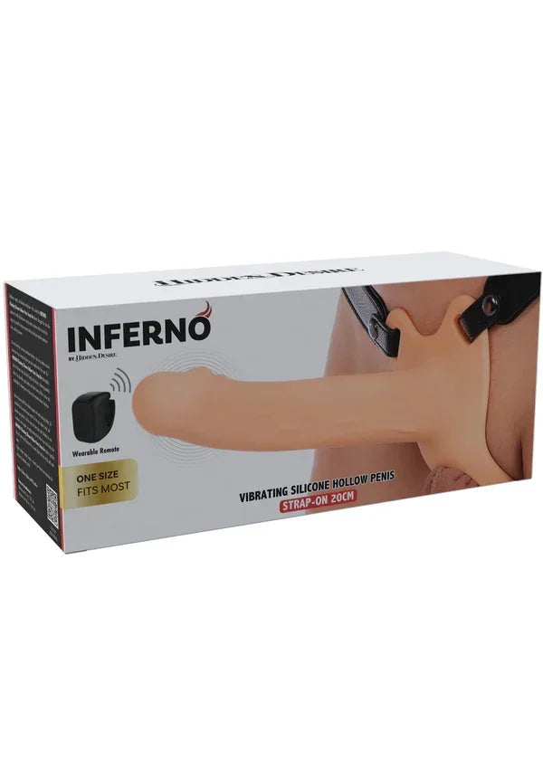 Hollow Penis Strapon Vibrating 20cm Black by Hidden Desire - Happytoys Sexshop: Toys for Feeling Happy & Easy π - Discreet geleverd