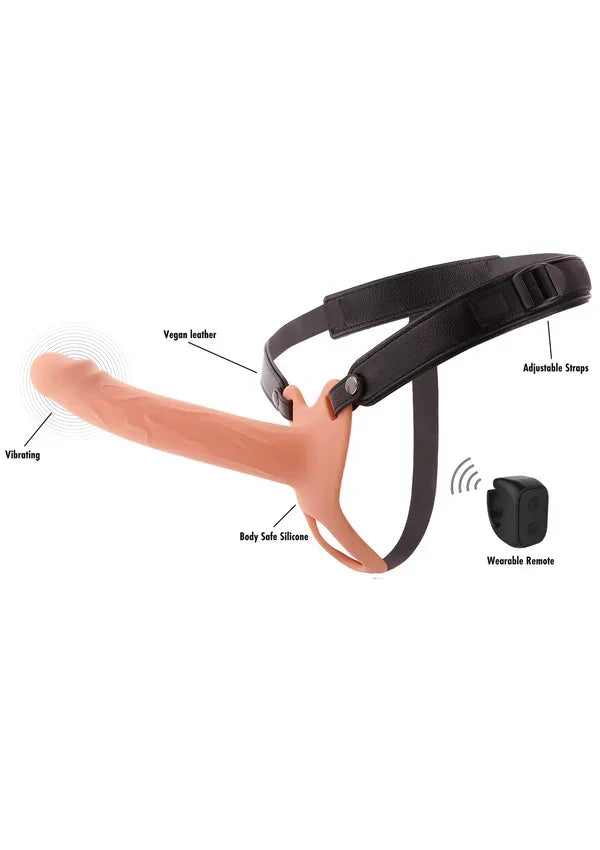 Hollow Penis Strapon Vibrating 20cm Black by Hidden Desire - Happytoys Sexshop: Toys for Feeling Happy & Easy π - Discreet geleverd