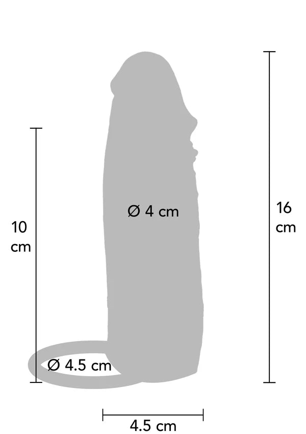 Hydrated Skin Penis Silicone Sleeve Vibrating 16 cm by ToyJoy