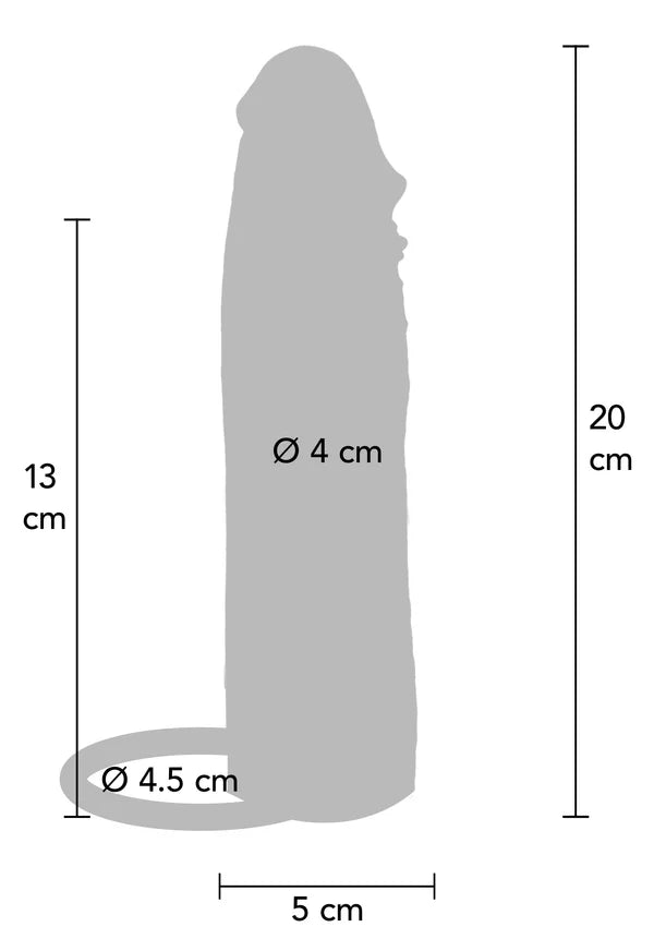 Hydrated Skin Penis Silicone Sleeve Vibrating 20 cm by ToyJoy