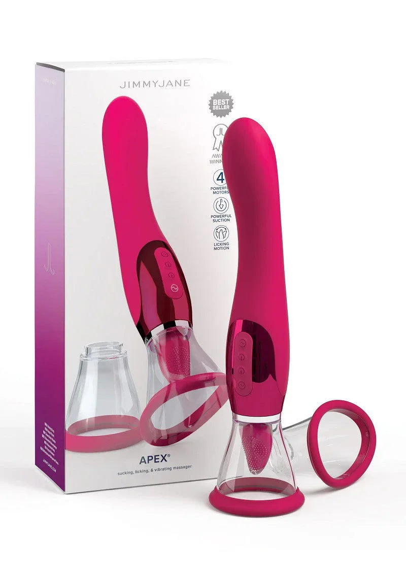Jimmy Jane Apex VIbrator met tong - Happytoys Sexshop: Toys for Feeling Happy & Easy π - Discreet geleverd