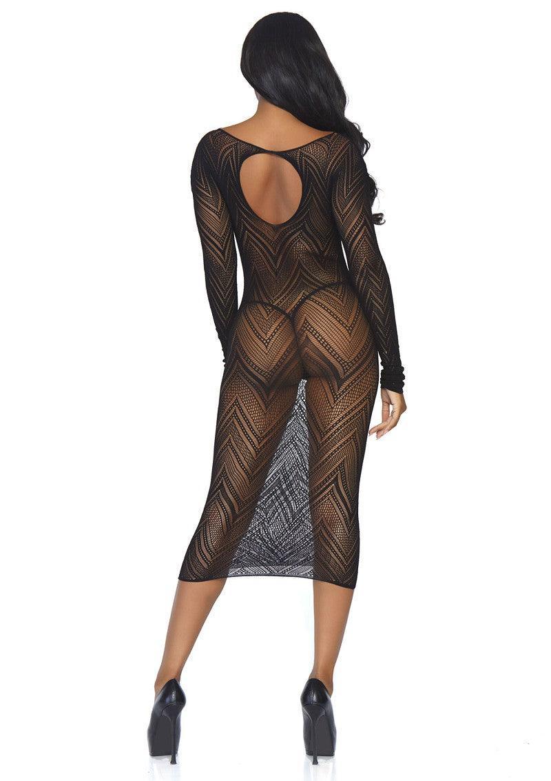 Leg Avenue Long sleeved body con dress - Happytoys Sexshop: Toys for Feeling Happy & Easy 😊 - Discreet geleverd