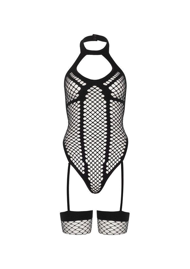 Leg Avenue Net keyhole halter teddy - Happytoys Sexshop: Toys for Feeling Happy & Easy ๐ - Discreet geleverd