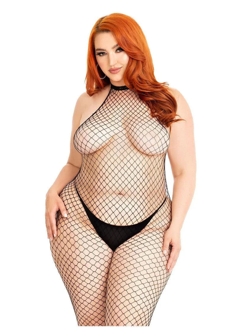 Net backless bodystocking + by Leg Avenue - Happytoys Sexshop: Toys for Feeling Happy & Easy 😊 - Discreet geleverd