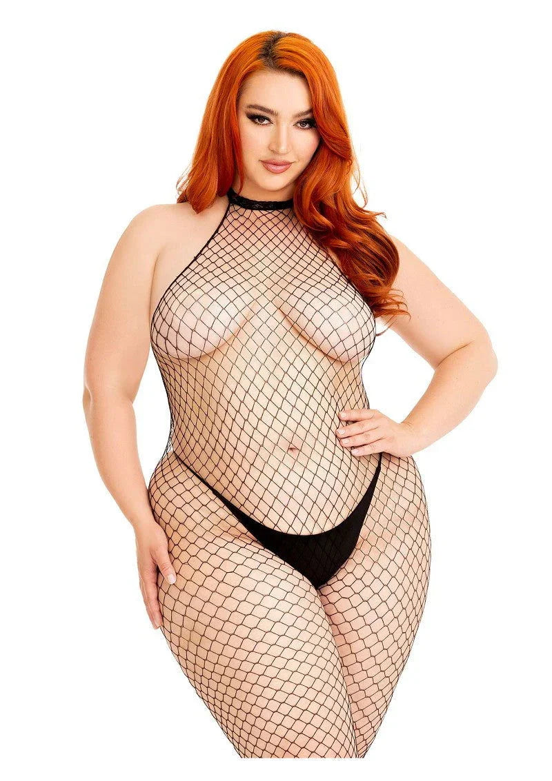 Net backless bodystocking + by Leg Avenue - Happytoys Sexshop: Toys for Feeling Happy & Easy 😊 - Discreet geleverd
