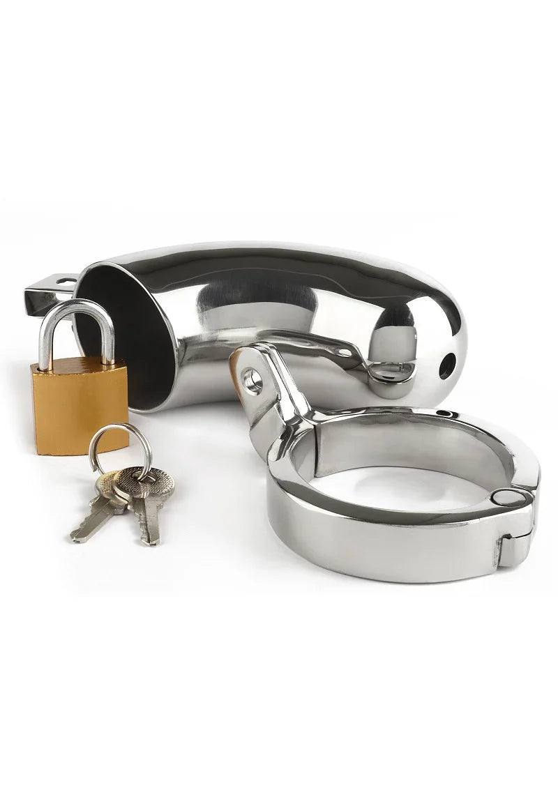 ♂ Mr. Steel The Brig Male Chastity Device - Happytoys Sexshop: Toys for Feeling Happy & Easy 😊 - Discreet geleverd