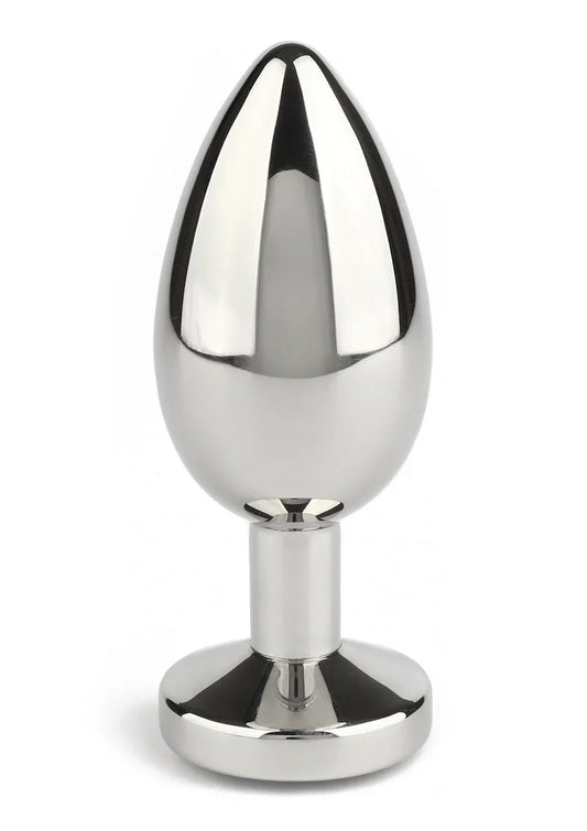 Mr. Steel Jewled Butt Plug Medium (Blue) - Happytoys Sexshop: Toys for Feeling Happy & Easy š - Discreet geleverd