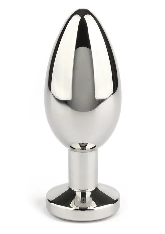 Mr. Steel Jewled Butt Plug Large (Black) - Happytoys Sexshop: Toys for Feeling Happy & Easy š - Discreet geleverd