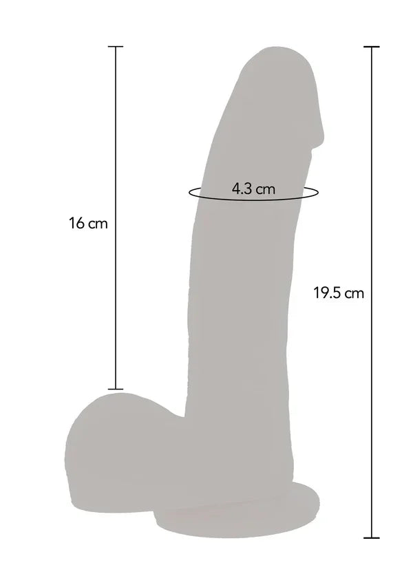 Naked Thrusting Dildo Silicone 19.5 cm by ToyJoy - Happytoys Sexshop: Toys for Feeling Happy & Easy 😊 - Discreet geleverd