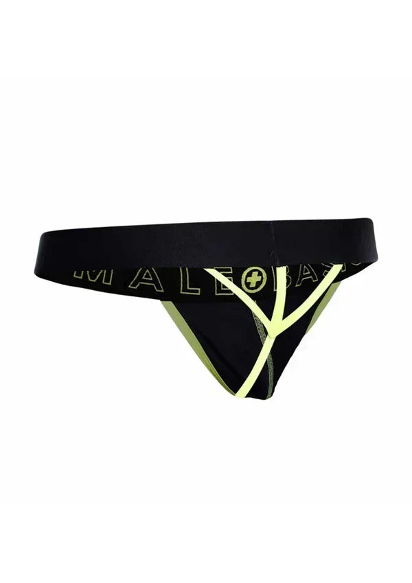 Neon Thong Size XL Yellow by MaleBasics - Happytoys Sexshop: Toys for Feeling Happy & Easy 😊 - Discreet geleverd