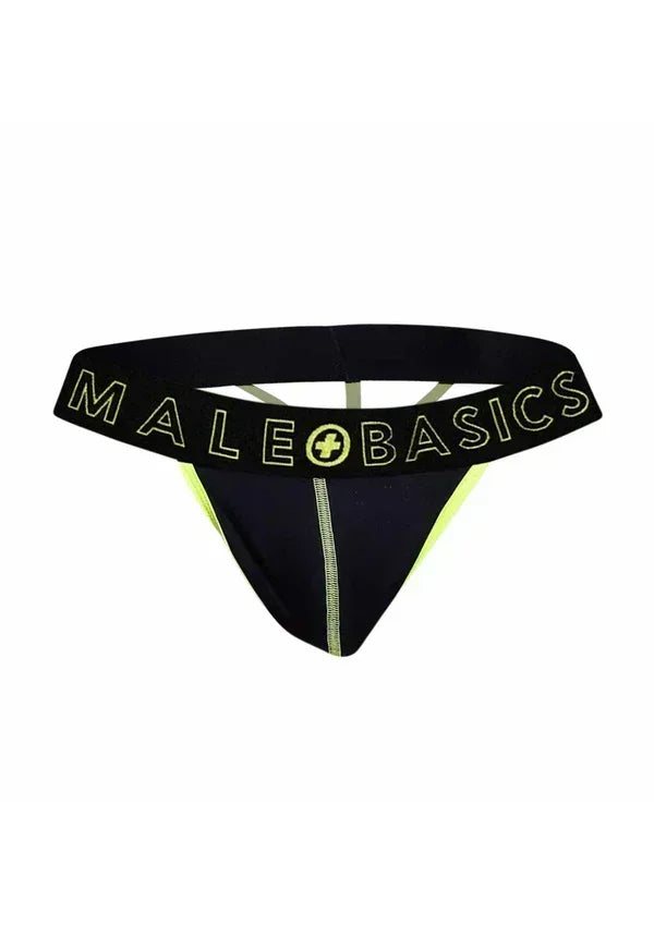 Neon Thong Size XL Yellow by MaleBasics - Happytoys Sexshop: Toys for Feeling Happy & Easy 😊 - Discreet geleverd