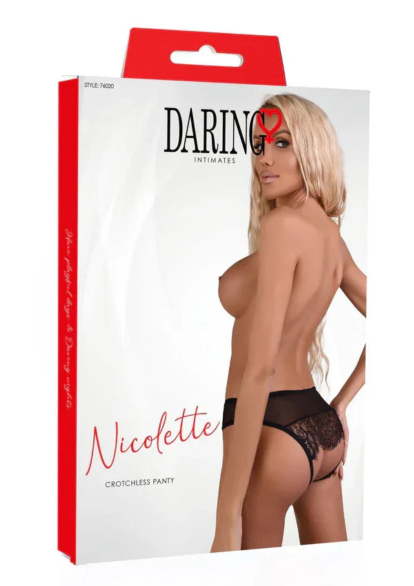 Nicolette crotchless panty by Daring Intimates - Happytoys Sexshop: Toys for Feeling Happy & Easy π - Discreet geleverd