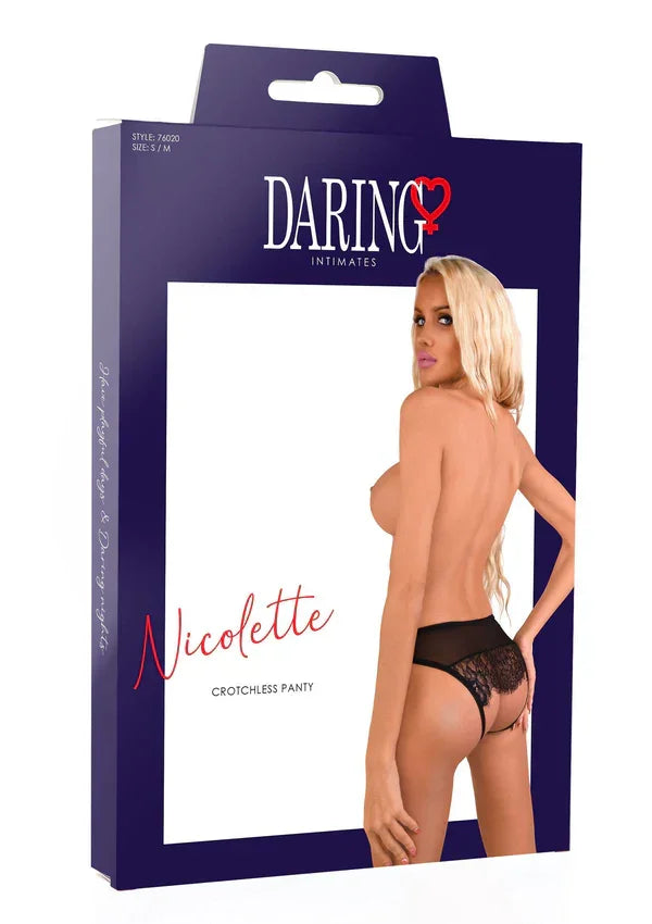 Nicolette crotchless panty by Daring Intimates - Happytoys Sexshop: Toys for Feeling Happy & Easy π - Discreet geleverd