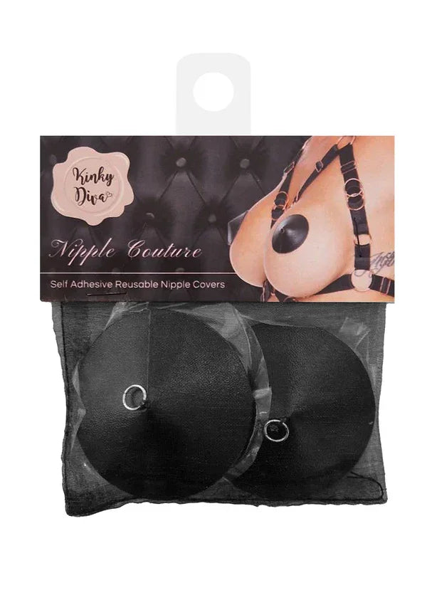 PU Leather Nipple Covers Ring by Kinky Diva - Happytoys Sexshop: Toys for Feeling Happy & Easy π - Discreet geleverd