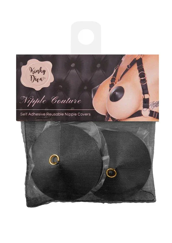 PU Leather Nipple Covers Ring by Kinky Diva - Happytoys Sexshop: Toys for Feeling Happy & Easy π - Discreet geleverd